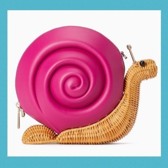 Kate Spade Pink Snail 🐌 Bag NWT Enchanted Forest - Picture 1 of 4